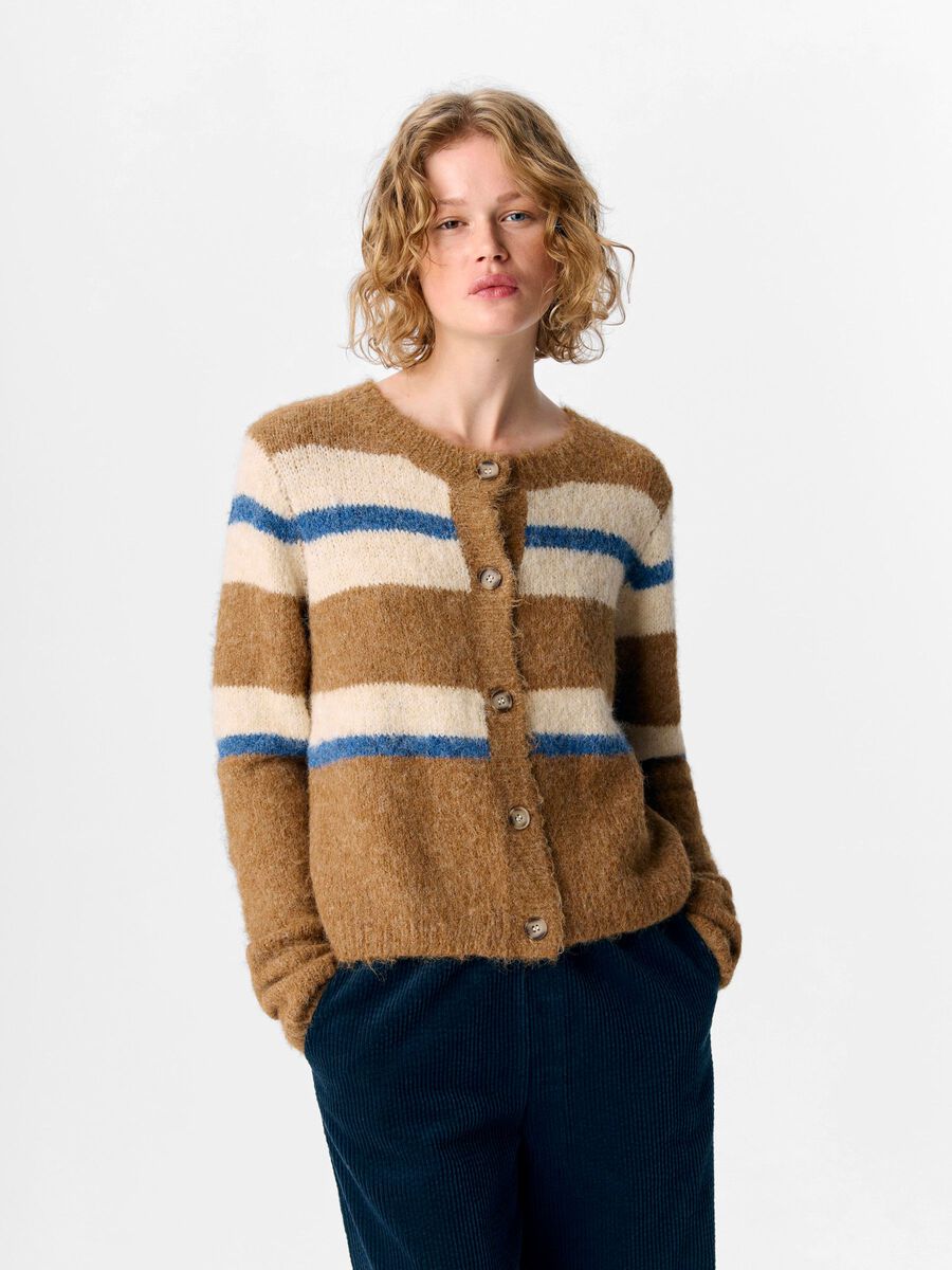 ObjGalia Cardigan Tannin Stripe