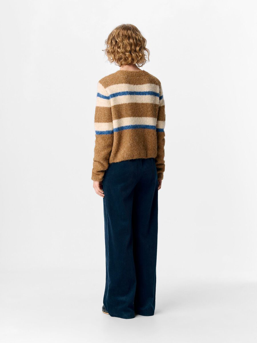 ObjGalia Cardigan Tannin Stripe