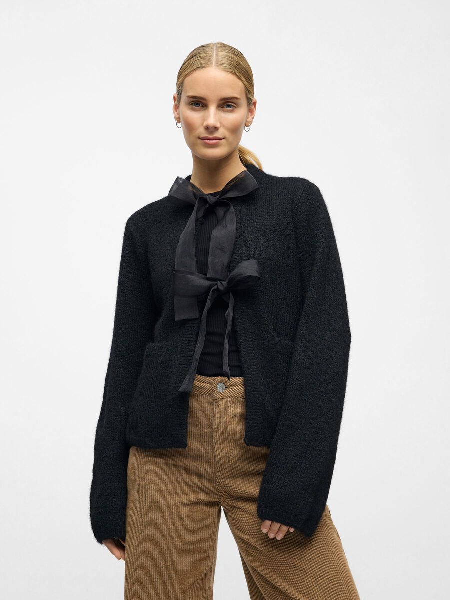 ObjSaggia Bow Cardigan Black