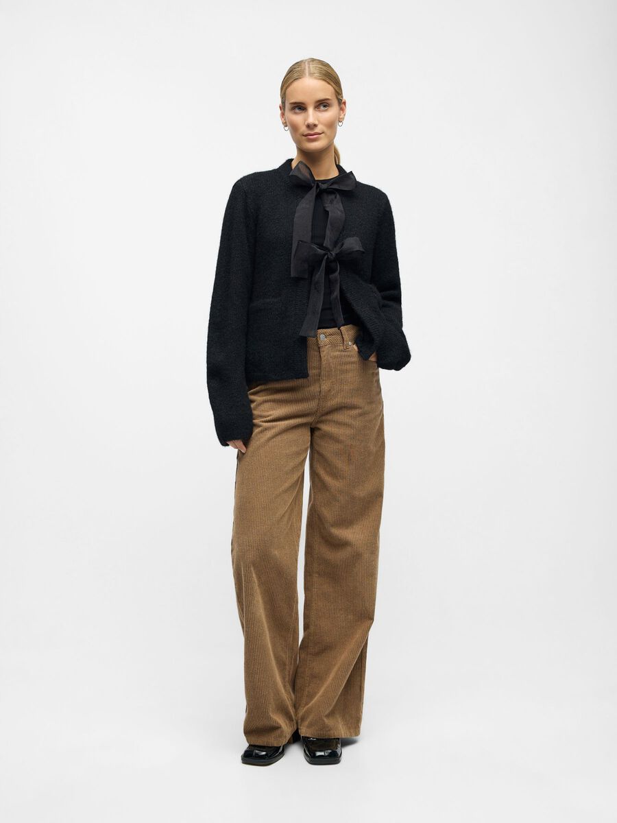 ObjSaggia Bow Cardigan Black