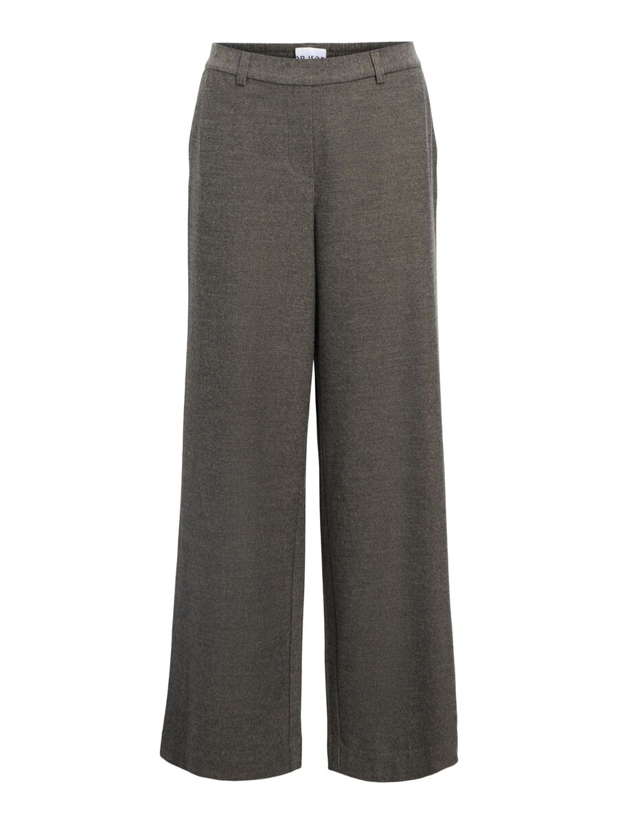 ObjErica Wide Trousers Medium Grey