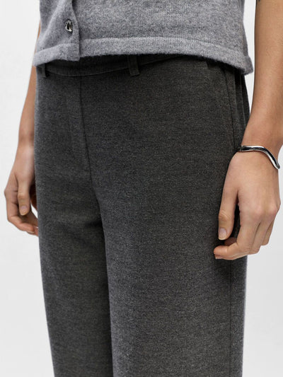 ObjErica Wide Trousers Medium Grey