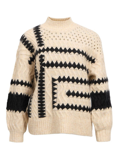 ObjPetrine Knit White Sand/Black