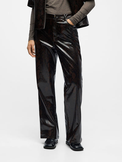 ObjEbba Trousers Seal Brown Snake