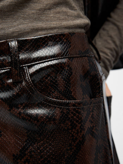 ObjEbba Trousers Seal Brown Snake