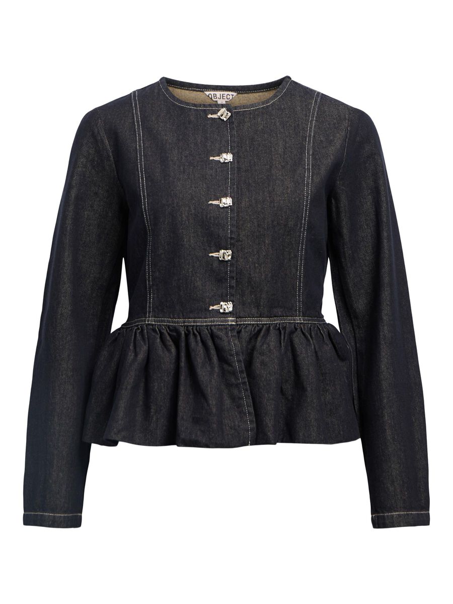 ObjAnita Denim Blazer Top Dark Blue