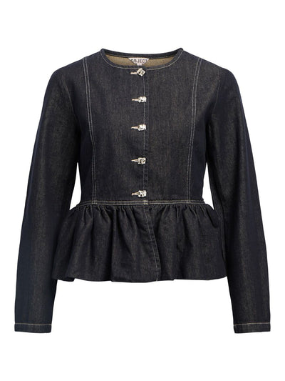 ObjAnita Denim Blazer Top Dark Blue