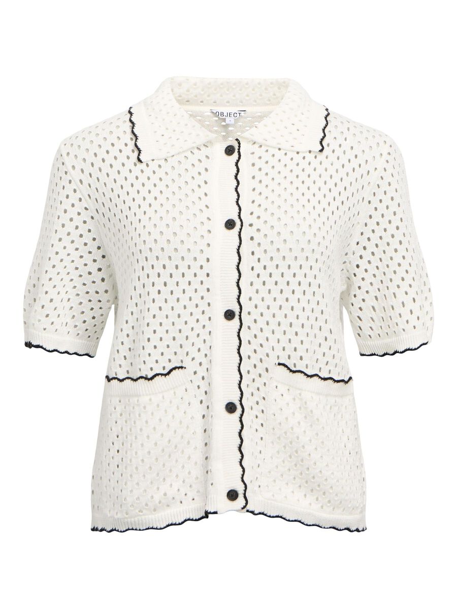 ObjLynel Cardigan Cloud Dancer/Black