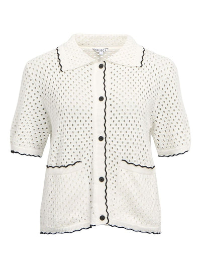 ObjLynel Cardigan Cloud Dancer/Black