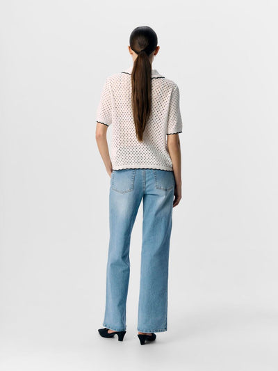 ObjLynel Cardigan Cloud Dancer/Black