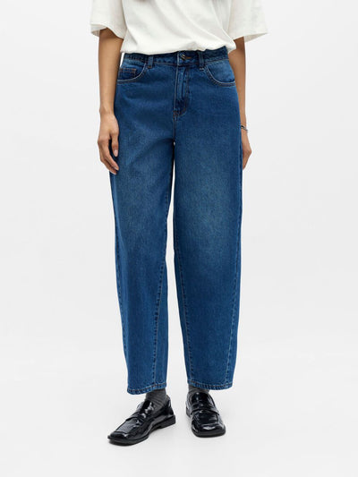 ObjMiu  Barrel Jeans Medium Blue