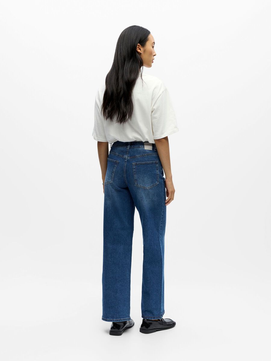 ObjRio Mae Wide Jeans Medium Blue