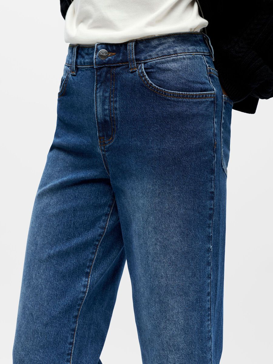 ObjRio Mae Wide Jeans Medium Blue