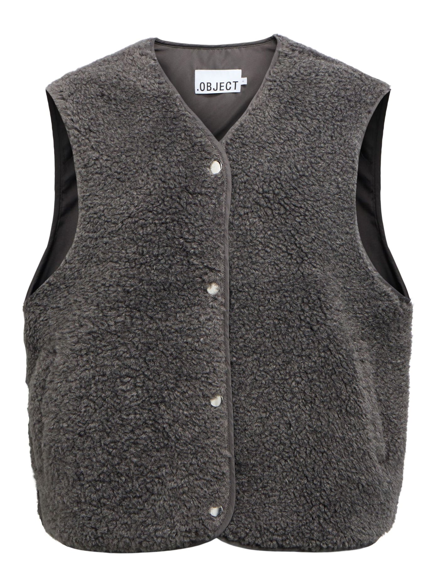 ObjElla Teddy Waistcoat Dark Grey