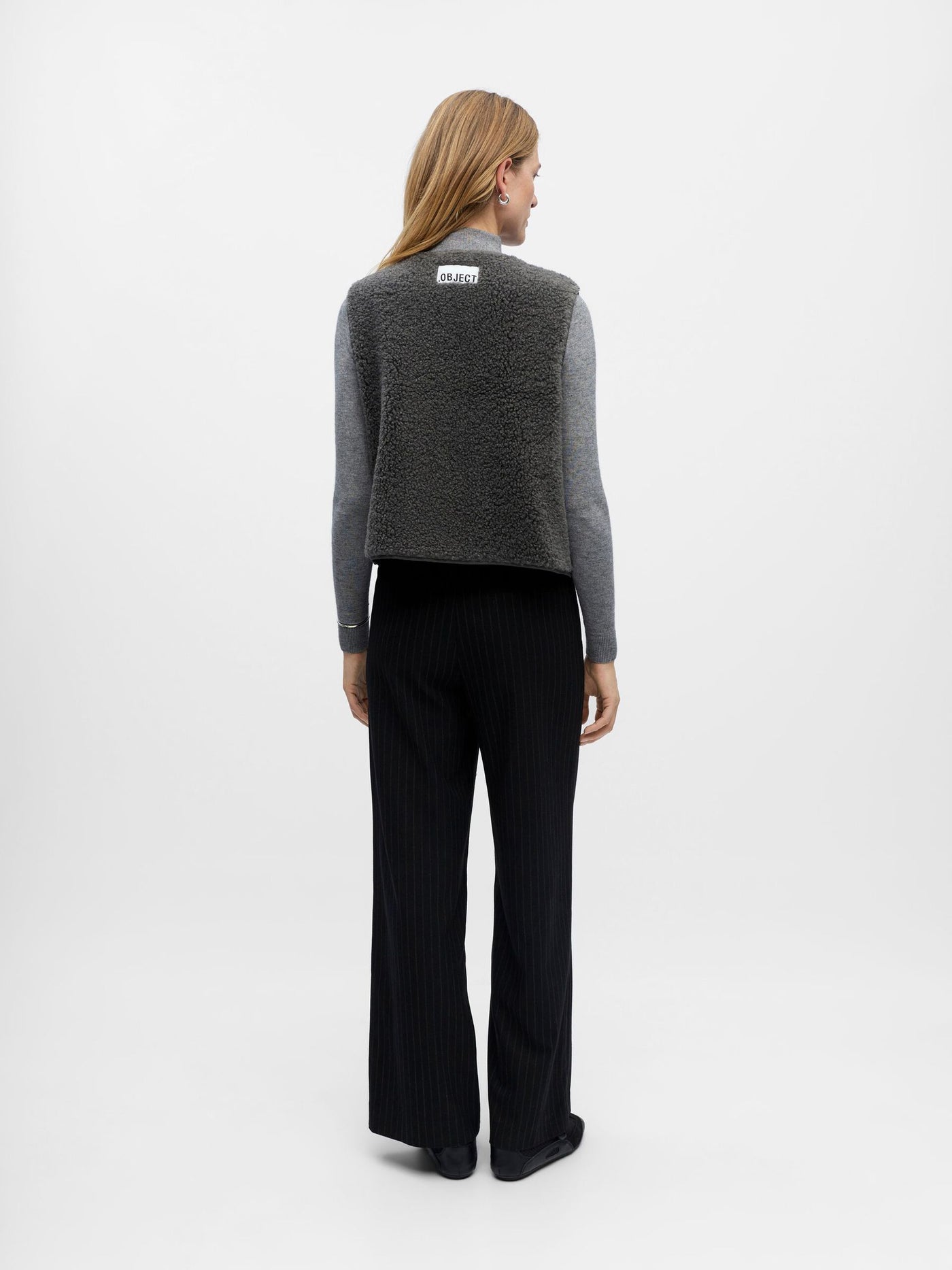 ObjElla Teddy Waistcoat Dark Grey