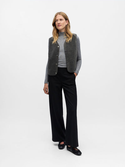 ObjElla Teddy Waistcoat Dark Grey