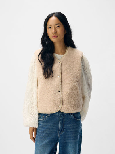 ObjElla Teddy Waistcoat Sandshell