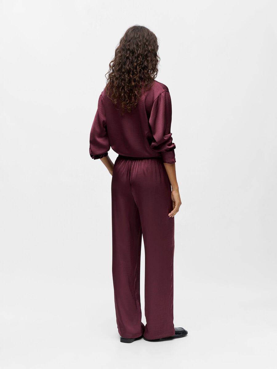 ObjChilli Lisa Trousers Mauve Wine