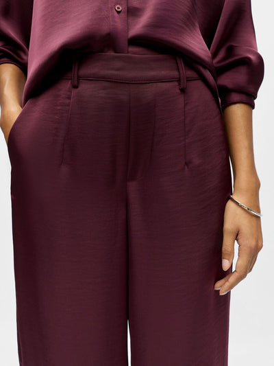 ObjChilli Lisa Trousers Mauve Wine