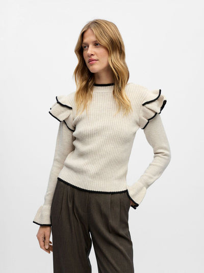 ObjAki Knit White Sand