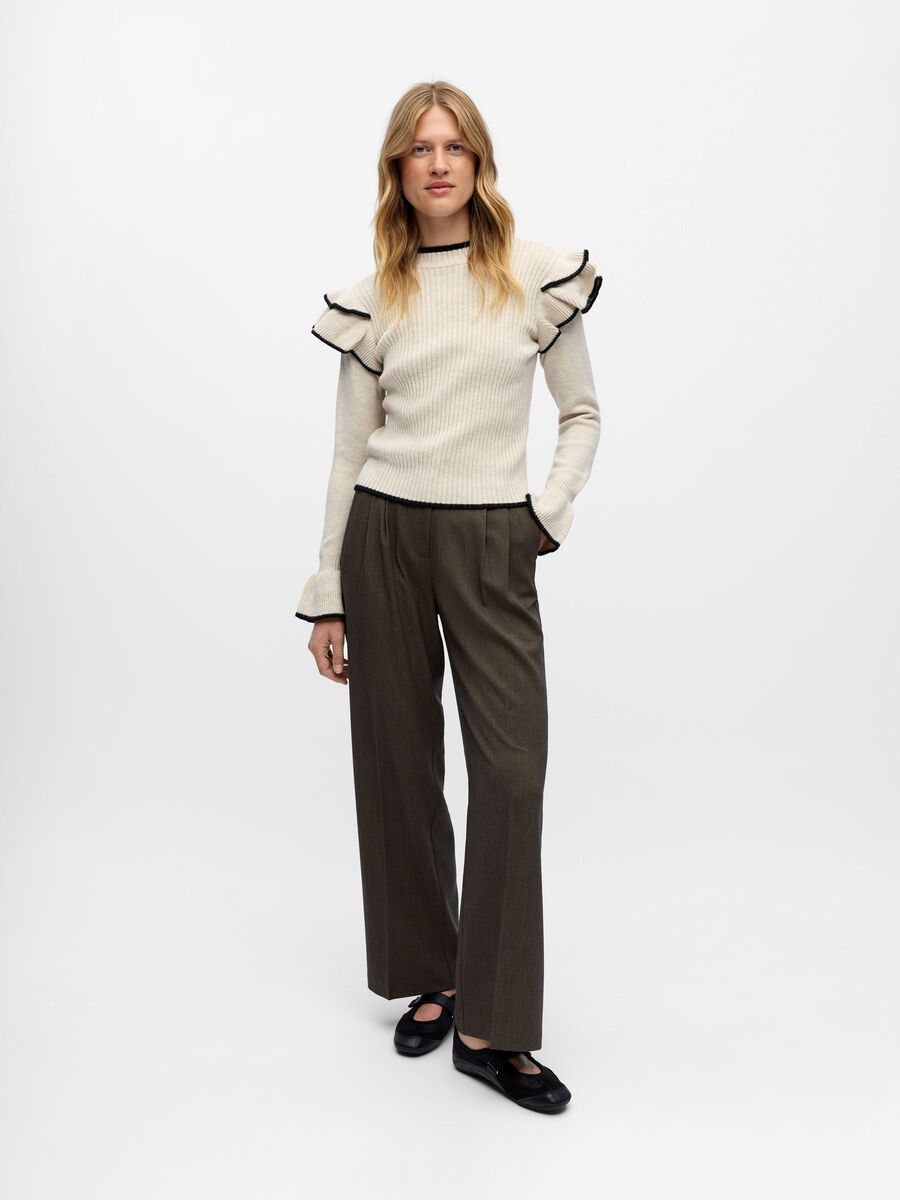 ObjAki Knit White Sand