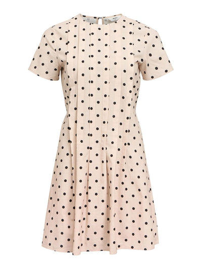 ObjHama Short Dress Sandshell/Black Dots