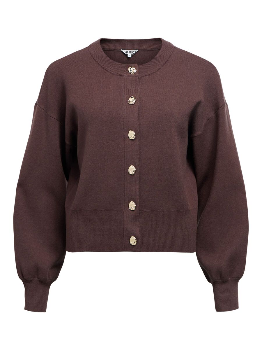 ObjBalia Cardigan Seal Brown
