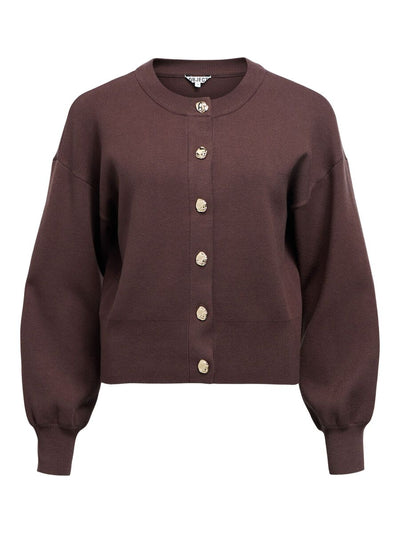 ObjBalia Cardigan Seal Brown