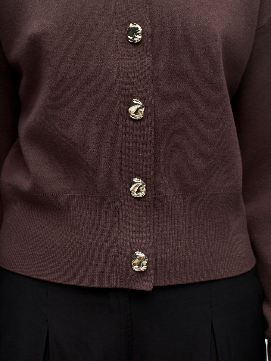 ObjBalia Cardigan Seal Brown