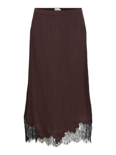 ObjDalme Lace Skirt Seal Brown