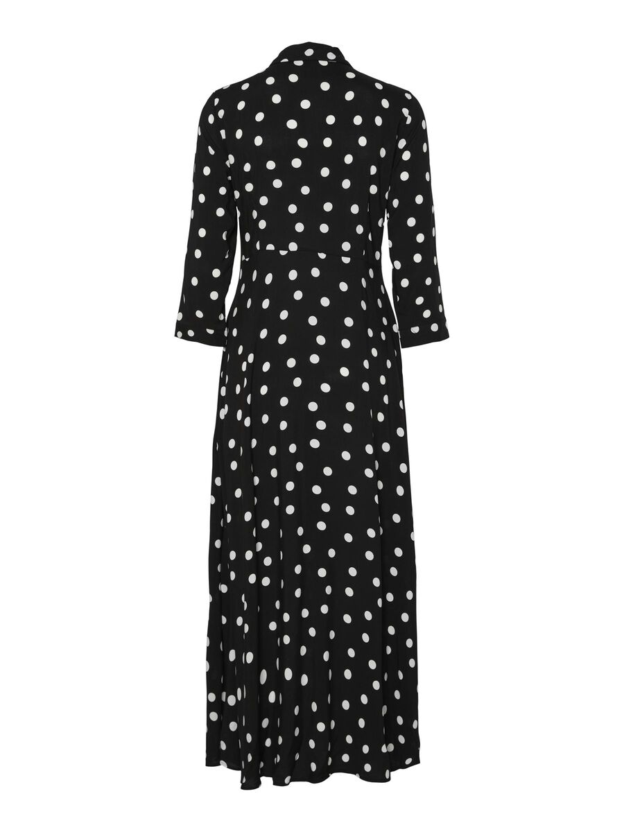 YasSavanna Shirt Dress Black/White Dots