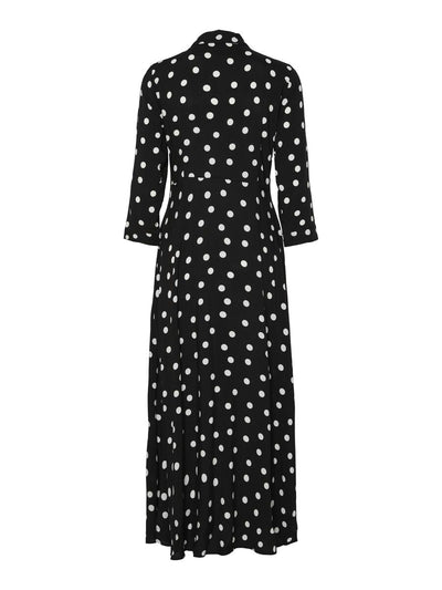 YasSavanna Shirt Dress Black/White Dots