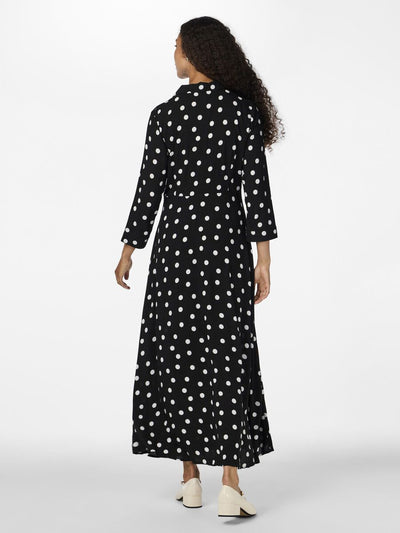 YasSavanna Shirt Dress Black/White Dots