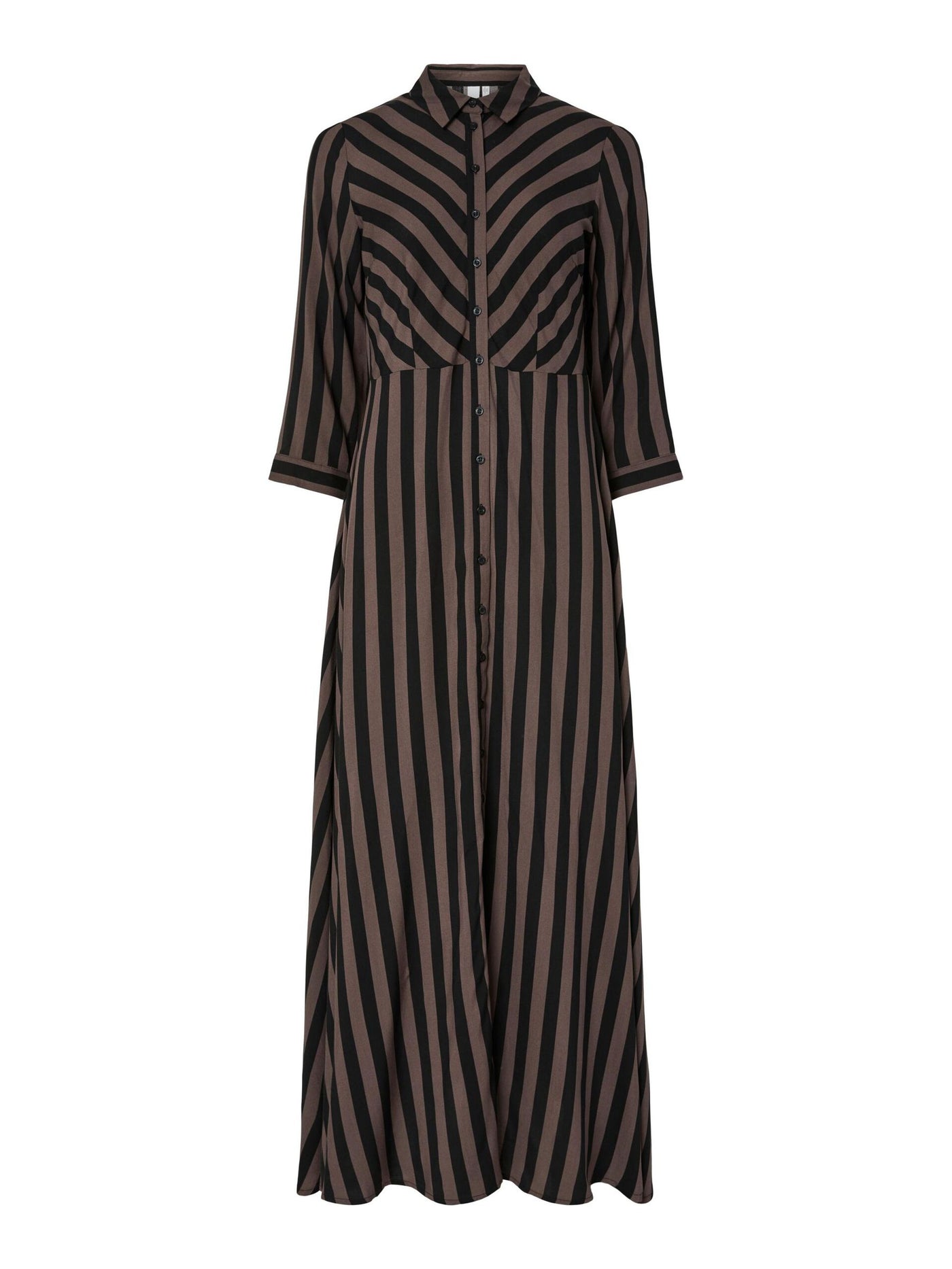 YasSavanna Shirt Dress Chocolate Stripes