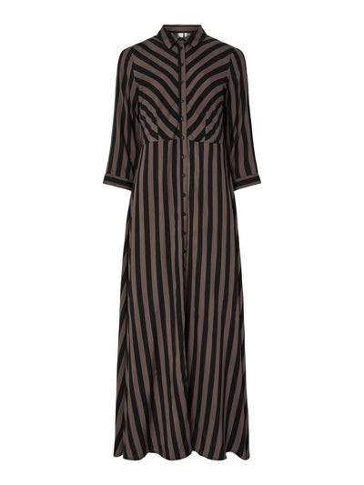 YasSavanna Shirt Dress Chocolate Stripes