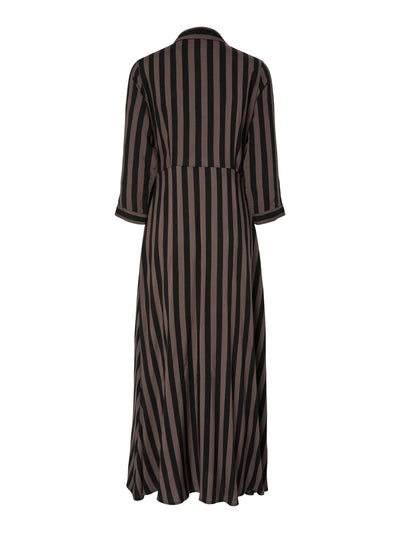 YasSavanna Shirt Dress Chocolate Stripes
