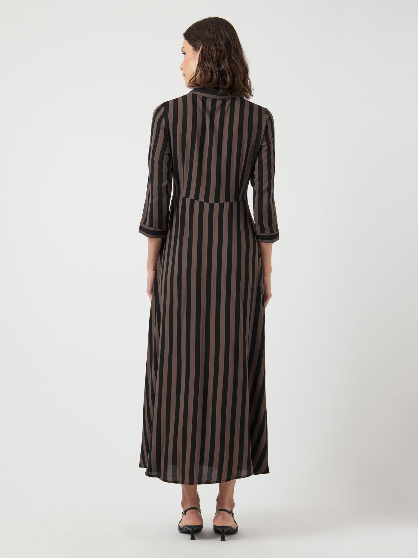 YasSavanna Shirt Dress Chocolate Stripes
