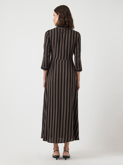 YasSavanna Shirt Dress Chocolate Stripes