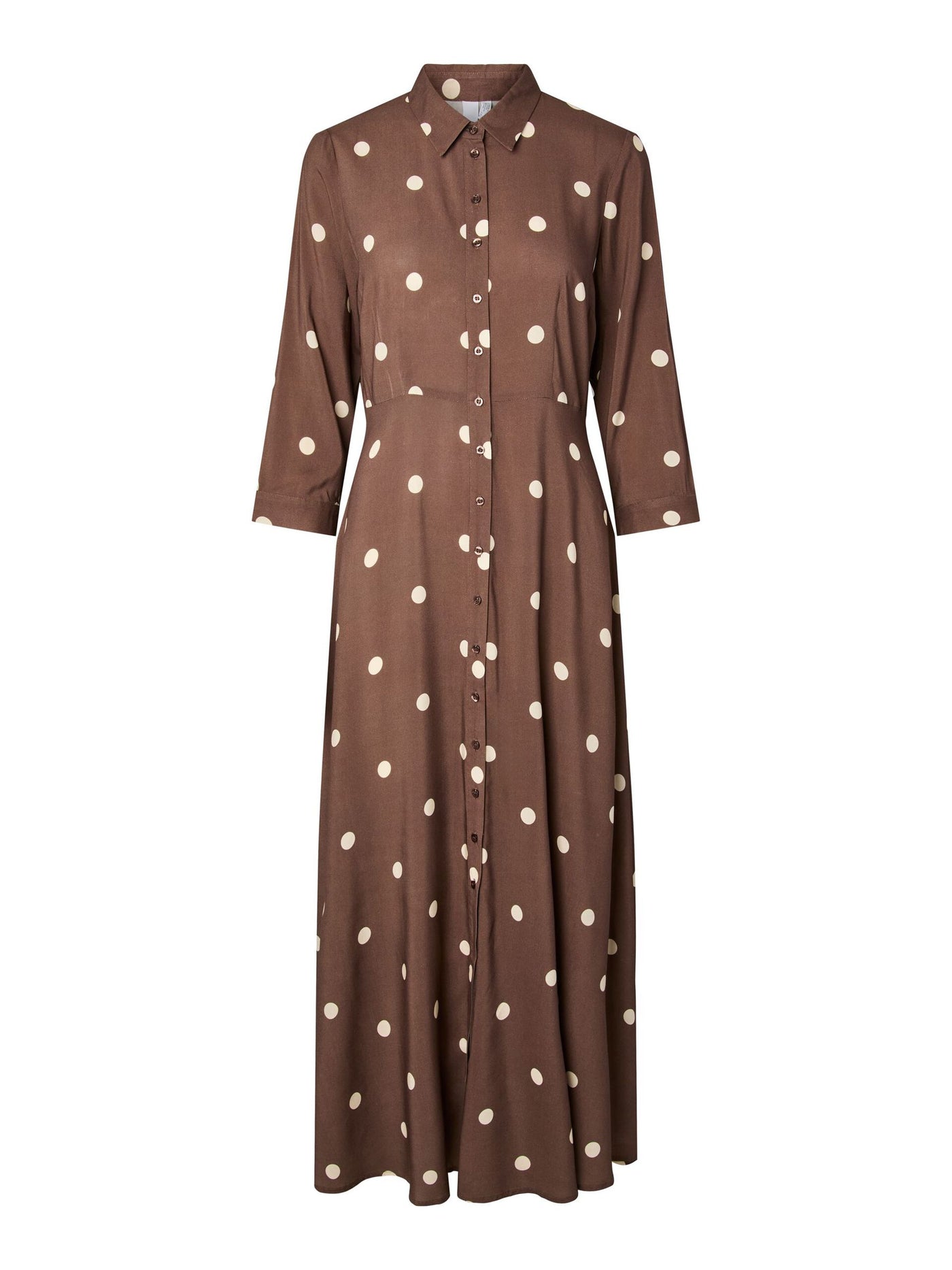 YasSavanna Shirt Dress Pinecone Ecru Dots