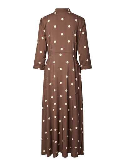 YasSavanna Shirt Dress Pinecone Ecru Dots