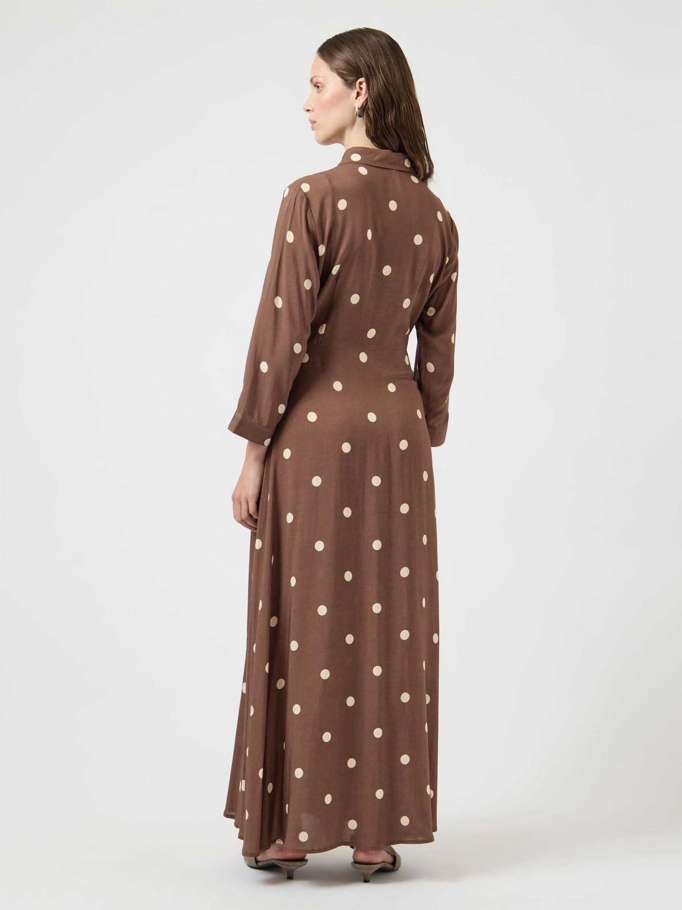 YasSavanna Shirt Dress Pinecone Ecru Dots