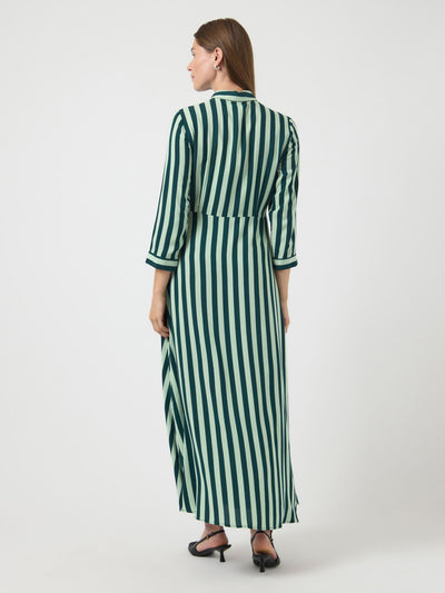 YasSavanna Shirt Dress Ponderosa Pine Stripes