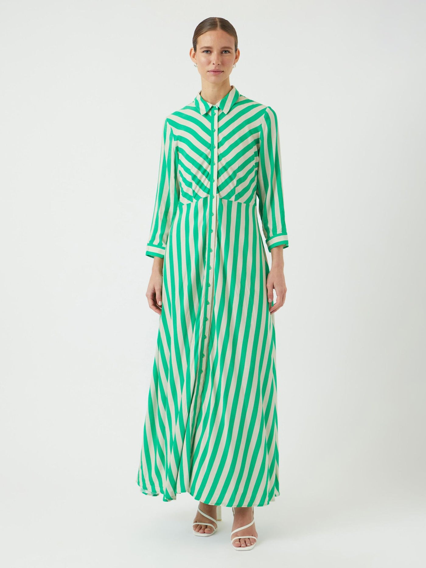 YasSavanna Shirt Dress Bright Green