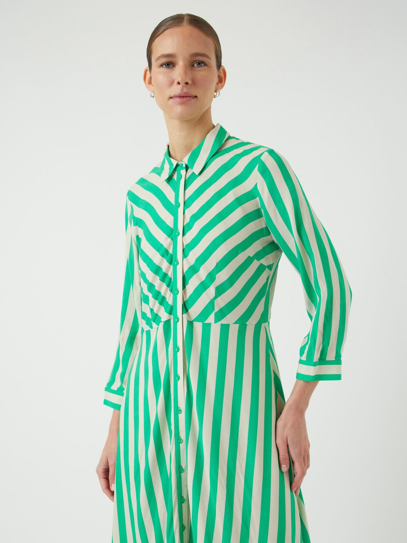 YasSavanna Shirt Dress Bright Green