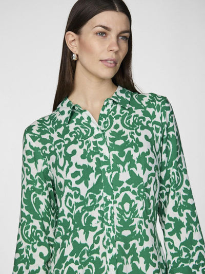 YasSavanna Shirt Dress Greena Print