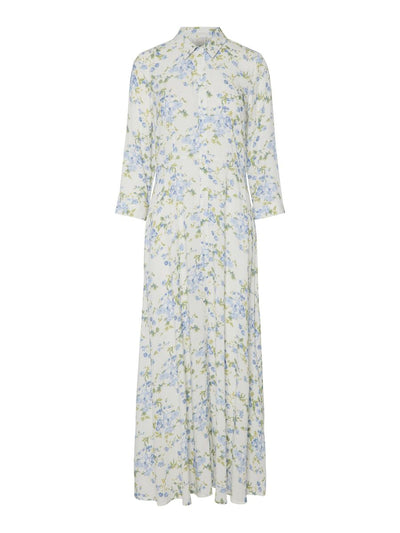 YasSavanna Shirt Dress Star White Flowers