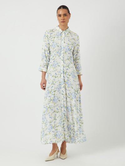 YasSavanna Shirt Dress Star White Flowers