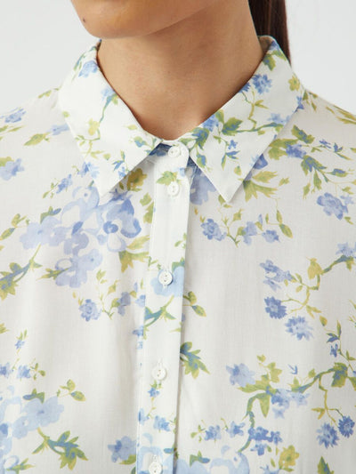 YasSavanna Shirt Dress Star White Flowers
