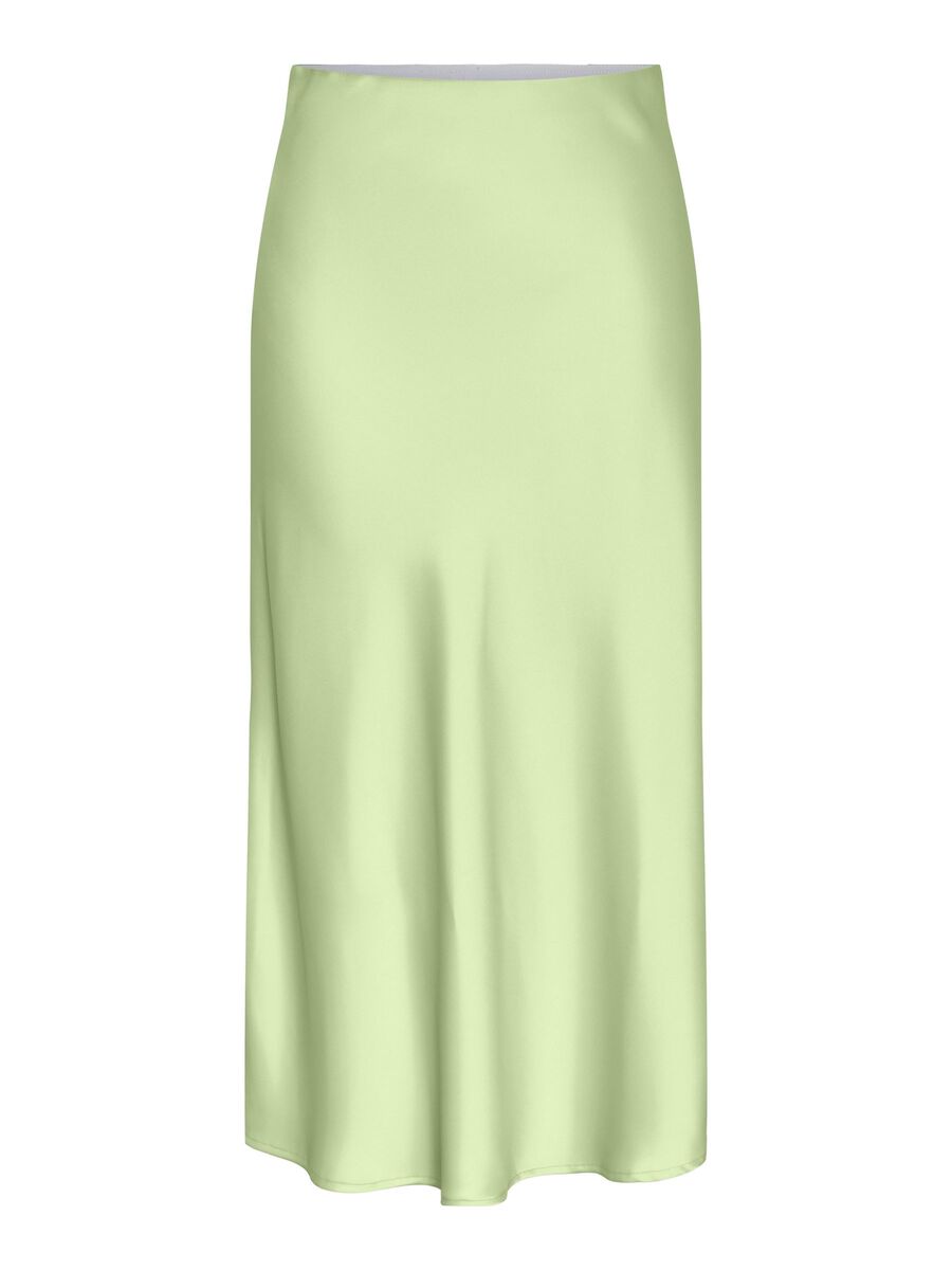 Y.A.S Pella Satin Midi Skirt Green