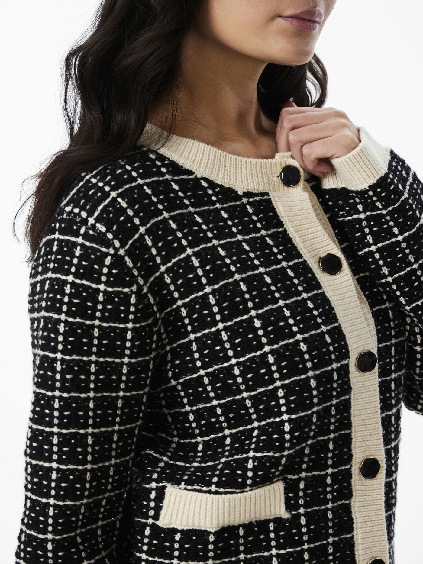 YasLivia Cardigan Black/Birch